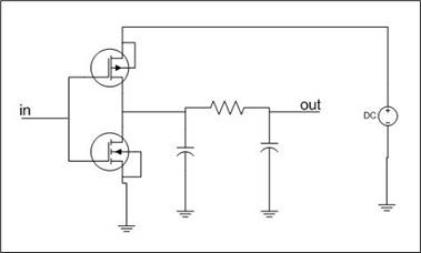 SPICE inverter schematic